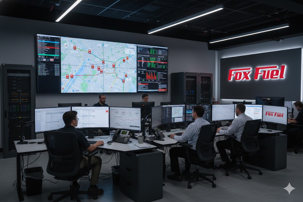 Stationary backup generator installation with Fox Fuel FuelCube on-site diesel storage tank and telemetry monitoring for critical infrastructure