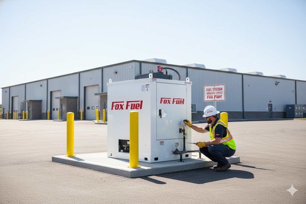 Fox Fuel Pro monitoring dashboard showing real-time tank levels and consumption analytics